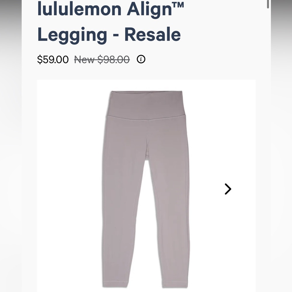 Lululemon Women’s Align legging size 4- purplish grey